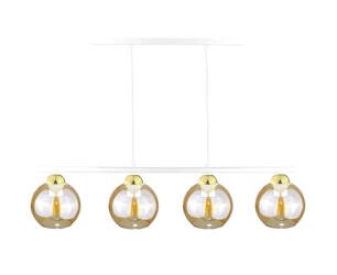 Lampa wisząca 4xE27 AMARUS WHITE/GOLD LONG