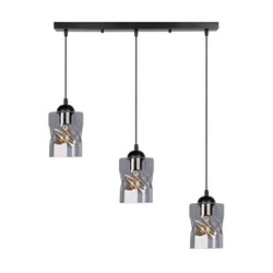 Lampa wisząca FELIS, 33-00149, czarny/dymiony, 3x60W E27