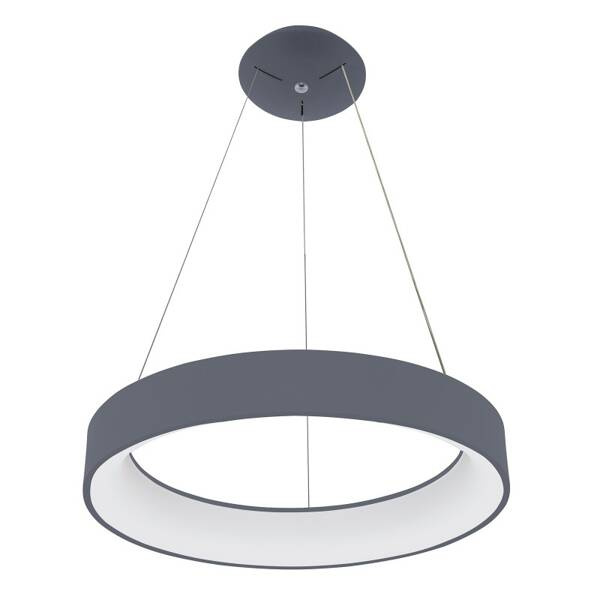 Lampa wisząca Chiara 60cm 42W LED ciepła biel 3000K | szary