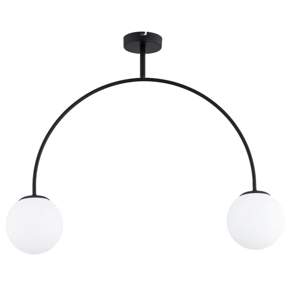 Lampa sufitowa ALFA BENDO CZARNA & BIAŁA 2xE14 75cm | 62514