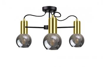 Lampa sufitowa 3xE27 LIV BLACK/GOLD