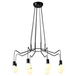 Lampa wisząca BASSO 38-71057 czarna matowa 8x40W E27