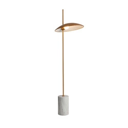 Lampa stojąca Glamour Vilai 139cm 4W LED ciepła biel 3000K | złota