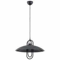 Industrialna lampa wisząca SALIX E27 wys. 90cm | czarny