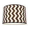 Abażur Cylinder E27 H40 Biało-Czarny Bawełniany z zygzakowatym wzorem A0414