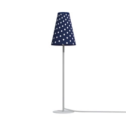 Lampa stojąca TRIFLE 44cm G9 | granatowy/biały 8076