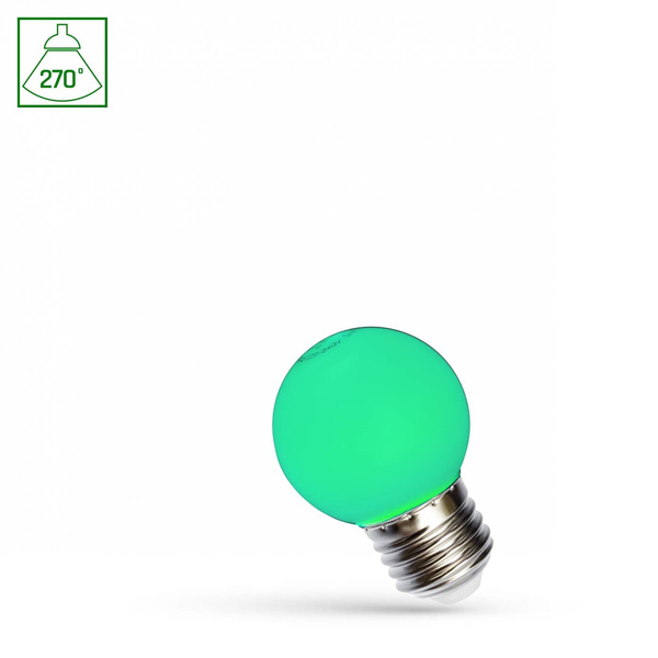 LED KULKA E-27 230V 1W GREEN SPECTRUM