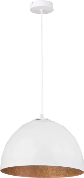 Lampa wisząca DIAMENT biało - miedziana 35cm