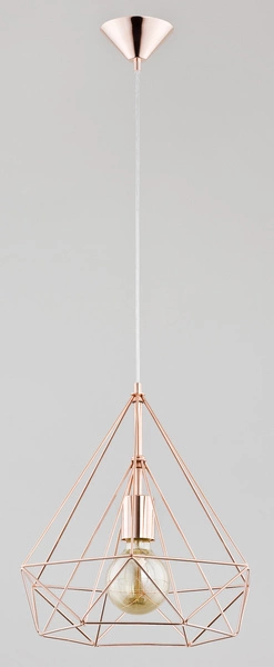 Lampa wisząca ALFA BASKET II MIEDZIANA 1xE27 37cm | 60361