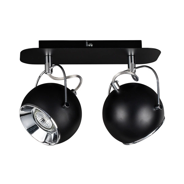 Ball Lampa Sufitowa Incl.2xLED GU10 5W Czarny/Chrom 5109284