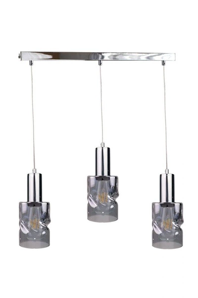 Lampa wisząca 3xE27 CROSS DARK SILVER