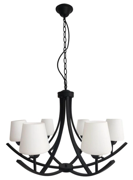 Lampa wisząca LONDYN 36-38845 czarno-biała 6x60W E27