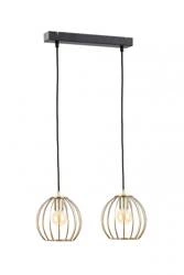 Lampa wisząca 2xE27 GLOBE BLACK/GOLD