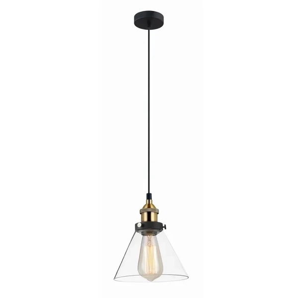 Lampa wisząca LOFT śr. 18cm E27 | czarna