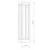 Lampa zewnętrzna słupek STRUCTURE LED IP54 | czarny 8145