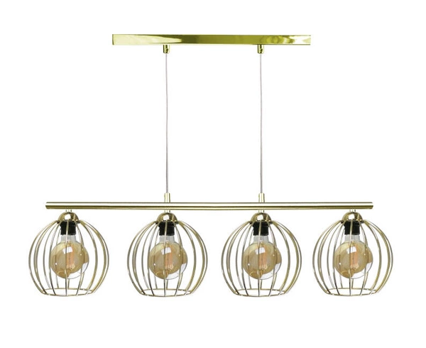 Lampa wisząca 4xE27 BACCA GOLD LONG