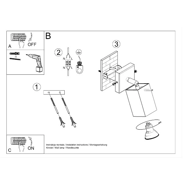 Designerski kinkiet MERIDA SL.0095 Biały 1xGU10
