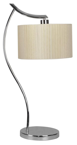 Lampa stołowa/nocna DRAGA 41-04239 chrom/kremowy 1x60W E27