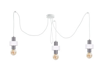 Lampa wisząca 3xE27 UNICA WHITE/SILVER