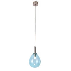 Lampa wisząca LUKKA LEDEA, 50133210, chrom/niebieski, 1x6W LED, barwa ciepła 3000K