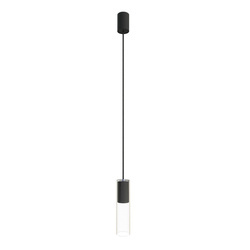 Lampa wisząca CYLINDER BLACK M wys. klosza 25cm GU10 | czarny