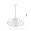 Lampa wisząca Keiko 1xE27 maks. 60W drewno wenge/czarny metal/beżowy klosz z tkaniny 1030151