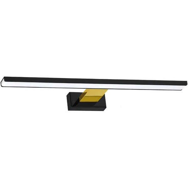 Kinkiet do łazienki lustro SHINE BLACK GOLD LED 13,8W 60cm | czarny złoty