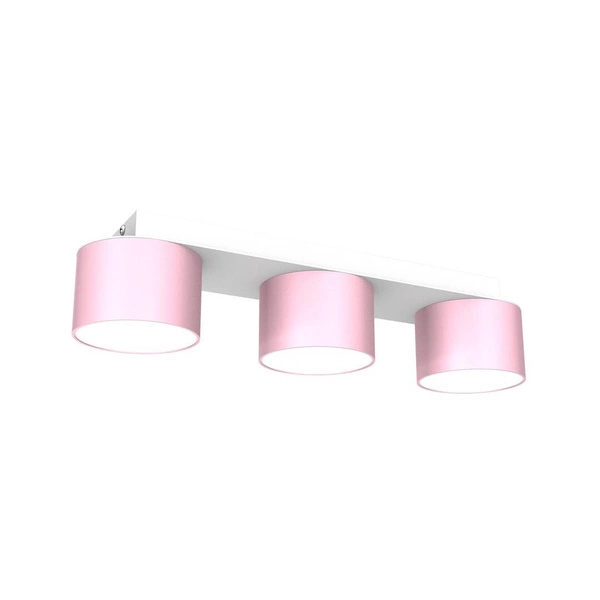 Lampa sufitowa listwa DIXIE PINK 3x GX53 szer. 34cm | różowy