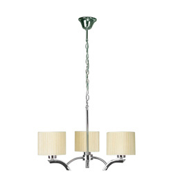 Lampa wisząca DRAGA 33-04208 chrom/kremowy 3x60W E27