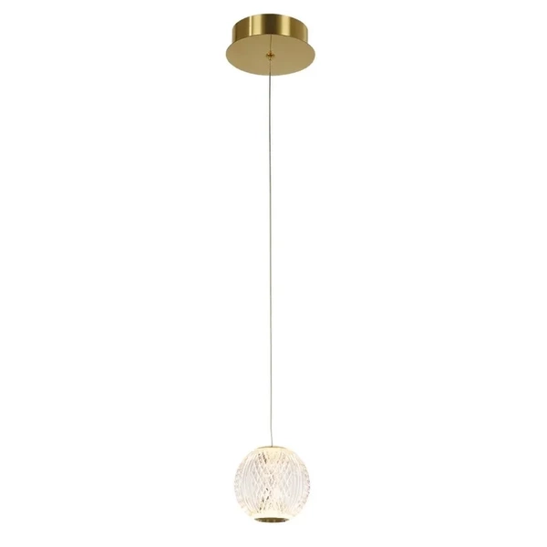 Lampa wisząca Rosario śr. 12cm 4,2W LED barwa naturalna 3200K | złoty