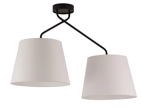 Lampa sufitowa LIZBONA 2 PLAFON czarny/biały 32117