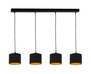 Lampa wisząca 4xE27 FLOW BLACK