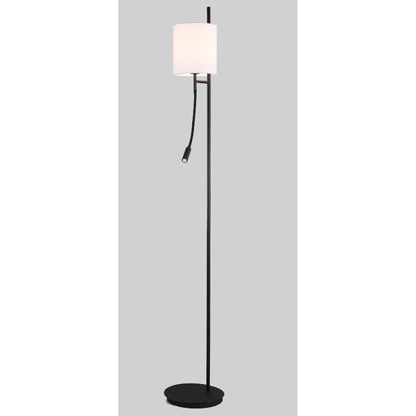 Lampa podłogowa TOKYO LEDEA, 50602139, czarny/biały, 1x40W E27 + 3W LED