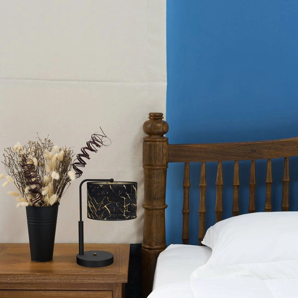 Lampka nocna SENSO Black/Gold 1xE27 wys. 37cm | czarny złoty