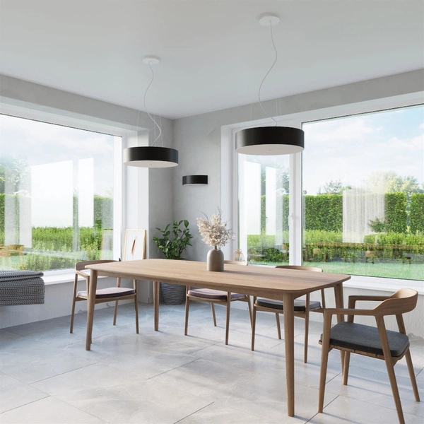 Lampa wisząca SKALA SL.0802, 70cm, czarna, 6x60W E27