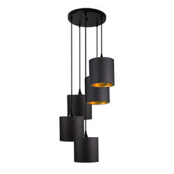 Lampa wisząca LONG 35-73976 czarno-złota 5x40W E14