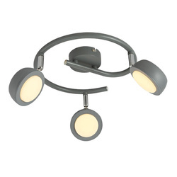 Lampa sufitowa MILD spirala, 3x6W LED, szary/chrom, barwa ciepła 3000K, 98-66558