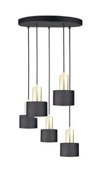 Lampa wisząca 5xE27 LUCE BLACK GOLD