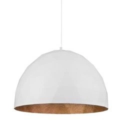 Lampa wisząca DIAMENT biało - miedziana 50cm