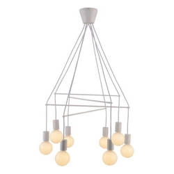 Lampa wisząca ALTO 38-70944 biała matowa 8x40W E27