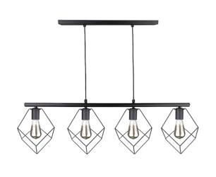 Lampa wisząca 4xE27 ARNICA BLACK LONG