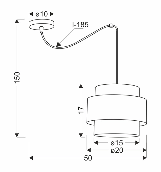 Lampa wisząca CORK, 31-18571, biały/beżowy, 1x40W E27
