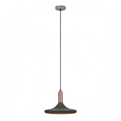 Lampa wisząca LUSTY śr. 36cm E27 | szary/miedziany