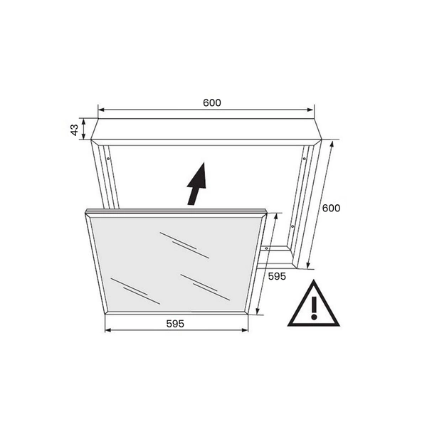 Ramka 60x60 do paneli LED Aluminiowa, EKP9131