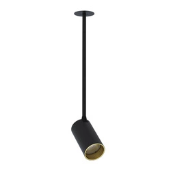 Lampa punktowa podtynkowa MONO SURFACE LONG M 39cm GU10 | czarny/złoty 7681