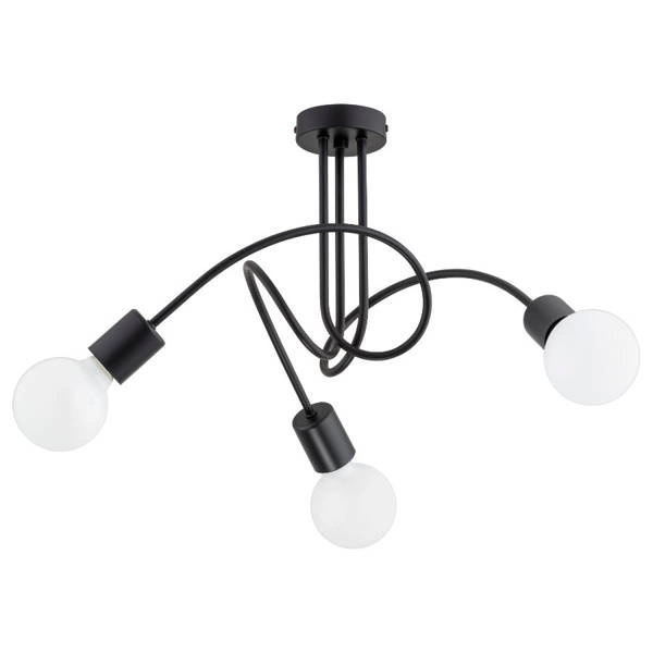 Lampa sufitowa ALFA LUPO CZARNA 3xE27 47cm | 28533