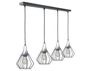 Lampa wisząca 4xE27 SELENE BLACK/SILVER