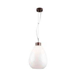 Piro Lampa Wisząca 1xE27 Max,60W Orzech/Transparentny/Biały 9824076