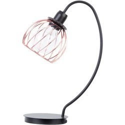 Lampa biurkowa stołowa nocna REGGE LAMPKA czarny/miedziany 50183