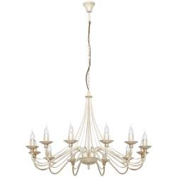 Aldex Żyrandol RÓŻA 12 PROVANCE 397R9, kremowy, 12x40W E14